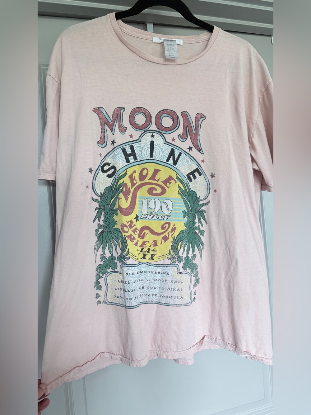 Project Social T Pale Pink Graphic Tee with Multicolor Print